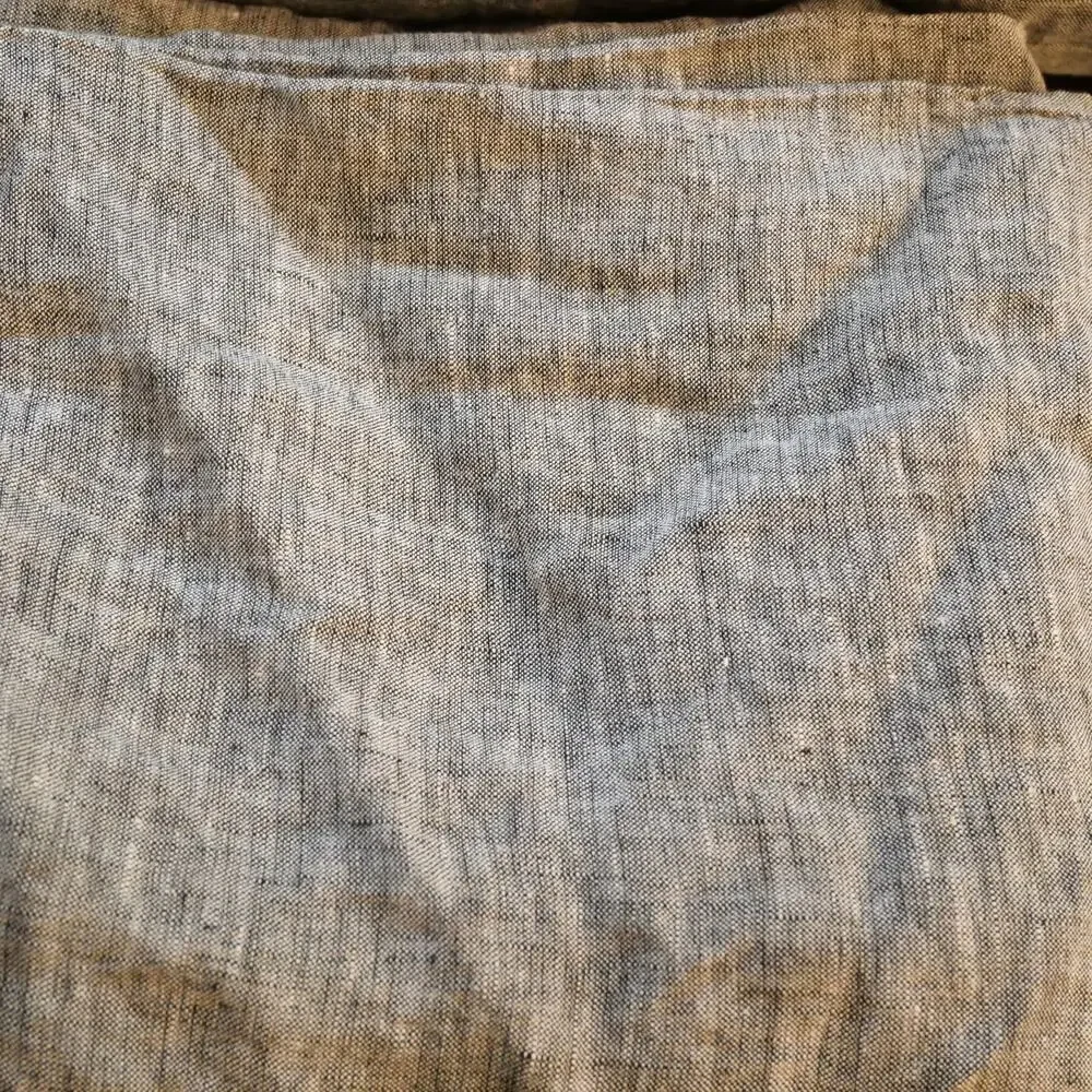 Quince European Linen Duvet Cover + Shams Charcoal Chambray KING CALIF KING NEW